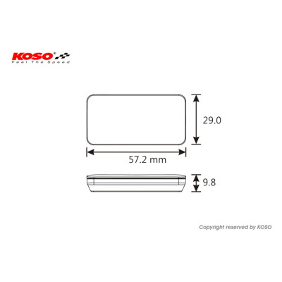 Teploměr a voltmetr KOSO Super Slim zelený