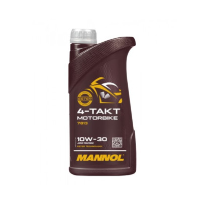 Motorový olej MANNOL 4T MOTORBIKE 10W50 1L ESTER TECHNOLOGY (JASO MA/MA2)