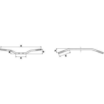 Řídítka TRW Speedfighter 22mm stříbrné (860mm)