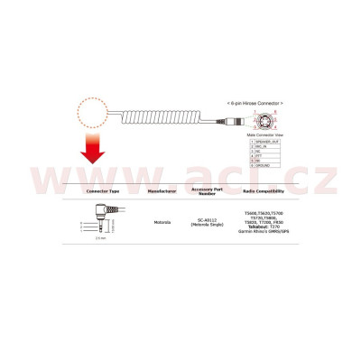 Stereo audio kabel rovný 2,5 MM/ 3,5 MM, SENA