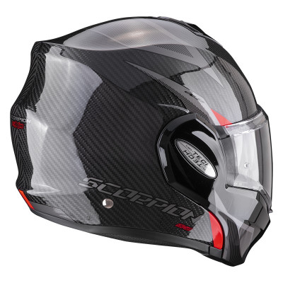 Překlopná moto přilba SCORPION EXO-TECH EVO CARBON TOP (černá/červená)