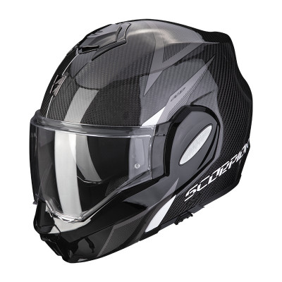 Překlopná moto přilba SCORPION EXO-TECH EVO CARBON TOP (černá/červená)
