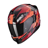 Moto přilba SCORPION EXO-520 AIR COVER (matná stříbrno/červená)