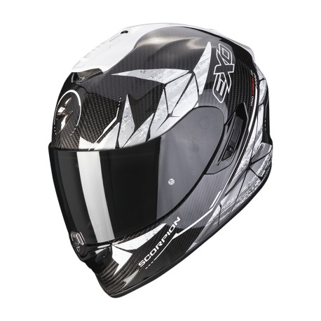 Moto přilba SCORPION EXO-1400 EVO CARBON AIR ARANEA (černo/neonově červená)