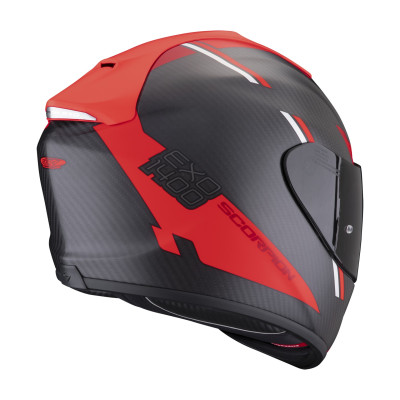 Moto přilba SCORPION EXO-1400 EVO CARBON AIR KENDAL (matná černo/červená)