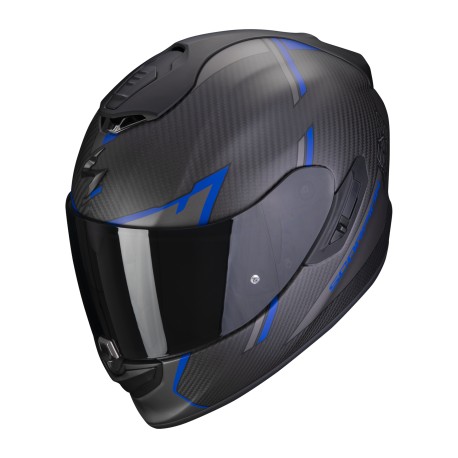 Moto přilba SCORPION EXO-1400 EVO CARBON AIR KENDAL (černo/modrá)