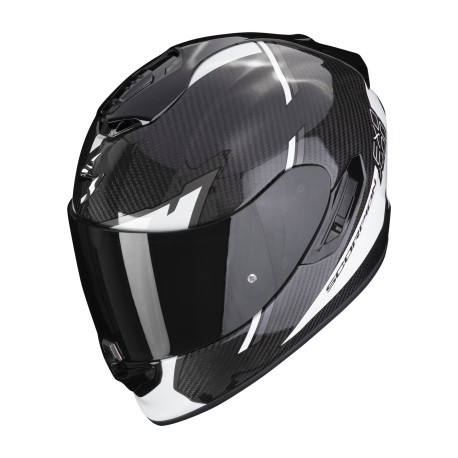 Moto přilba SCORPION EXO-1400 EVO CARBON AIR KENDAL (černo/bílá)