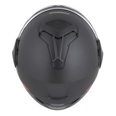 přilba MultiFlip Solid, CASSIDA (černá matná/červená/šedá) 2026