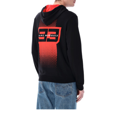 mikina na zip Marc Marquez 93, (černá, červená)