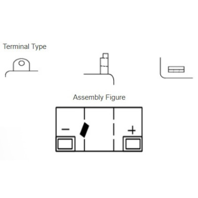 motobaterie 6V, 6N6-3B, 6,3Ah, konvenční 99x57x111, YUASA originál (suchá-nenaplněná, bez elektrolytu)