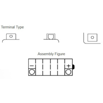 motobaterie 12V, YB4L-B, 4,2Ah, 45A, konvenční YUMICRON 121x71x93, YUASA originál (vč. balení elektrolytu)
