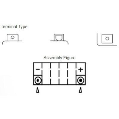 motobaterie 12V, YTX4L-BS, 3,2Ah, 50A, bezúdržbová MF AGM 114x71x86, YUASA originál (vč. balení elektrolytu)