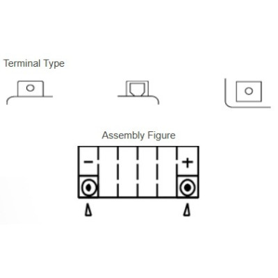 motobaterie 12V, YTZ7S, 6,3Ah, 130A, bezúdržbová SUPER MF AGM 113x70x105, YUASA originál (aktivovaná ve výrobě)