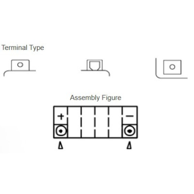 motobaterie 12V, YTX9, 8,4Ah, 135A, bezúdržbová MF AGM 152x87x107, YUASA originál (aktivovaná ve výrobě)
