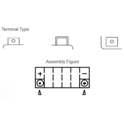 motobaterie 12V, YT12B-BS, 10,5Ah, 210A, bezúdržbová MF AGM 150x69x130, YUASA originál (vč. balení elektrolytu)