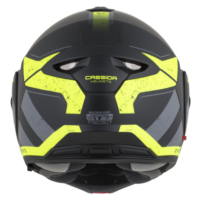 přilba MultiFlip Korp, CASSIDA (černá matná/žlutá fluo/šedá) 2026