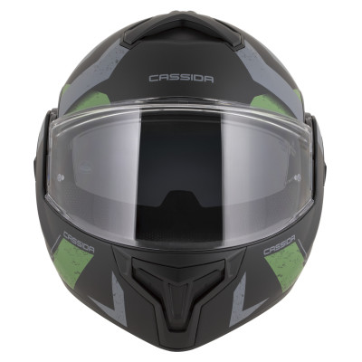 přilba MultiFlip Korp, CASSIDA (černá matná/zelená/šedá) 2026