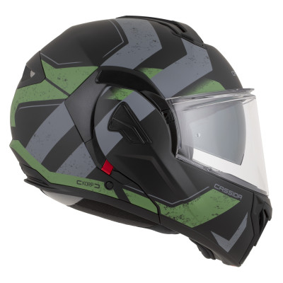 přilba MultiFlip Korp, CASSIDA (černá matná/zelená/šedá) 2026