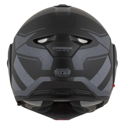 přilba MultiFlip Korp, CASSIDA (černá matná/tmavě šedá/šedá) 2026