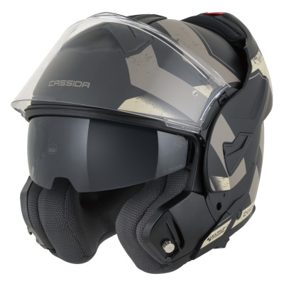 přilba MultiFlip Korp, CASSIDA (černá matná/písková/khaki) 2026