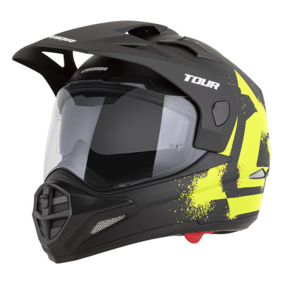 přilba Tour 2.0 Crew, CASSIDA (černá matná/žlutá fluo, plexi s přípravou pro Pinlock) 2026