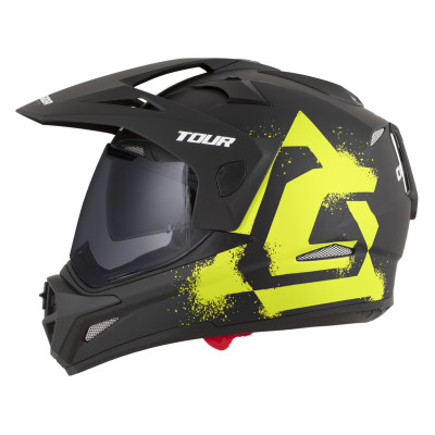 přilba Tour 2.0 Crew, CASSIDA (černá matná/žlutá fluo, plexi s přípravou pro Pinlock) 2026
