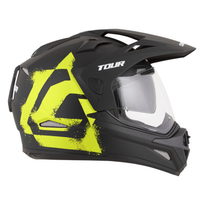 přilba Tour 2.0 Crew, CASSIDA (černá matná/žlutá fluo, plexi s přípravou pro Pinlock) 2026