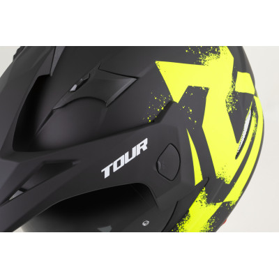 přilba Tour 2.0 Crew, CASSIDA (černá matná/žlutá fluo, plexi s přípravou pro Pinlock) 2026