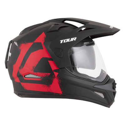 přilba Tour 2.0 Crew, CASSIDA (černá matná/červená, plexi s přípravou pro Pinlock) 2026