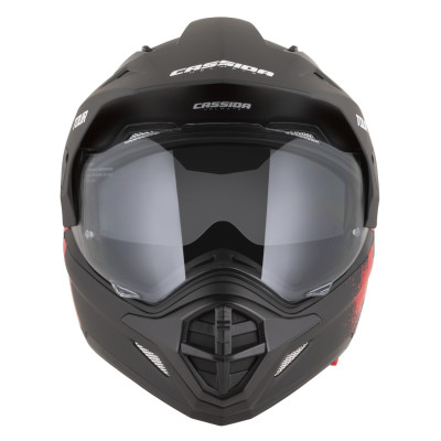 přilba Tour 2.0 Crew, CASSIDA (černá matná/červená, plexi s přípravou pro Pinlock) 2026