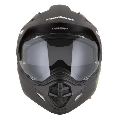 přilba Tour 2.0 Crew, CASSIDA (černá matná/tmavě zelená, plexi s přípravou pro Pinlock) 2026