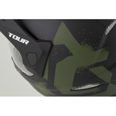 přilba Tour 2.0 Crew, CASSIDA (černá matná/tmavě zelená, plexi s přípravou pro Pinlock) 2026
