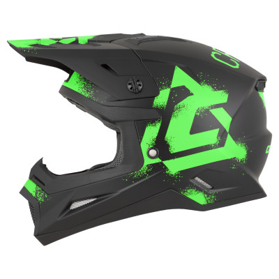 přilba Cross Cup 2 Crew, CASSIDA (černá matná/zelená fluo) 2026