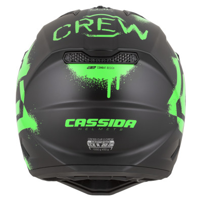 přilba Cross Cup 2 Crew, CASSIDA (černá matná/zelená fluo) 2026