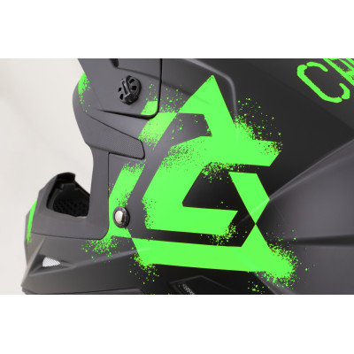 přilba Cross Cup 2 Crew, CASSIDA (černá matná/zelená fluo) 2026