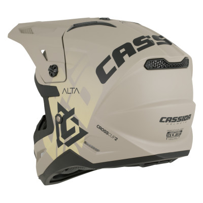 přilba Cross Cup 2 Alta Junior, CASSIDA, dětská (písková matná/šedá) 2026