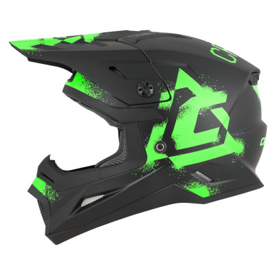 přilba Cross Cup 2 Crew Junior, CASSIDA, dětská (černá matná/zelená fluo) 2026