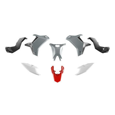 Sada plastů (bez předního blatníku) T7 YAMAHA TENERE 700 25-26 (šedá/černá/bílá) RACETECH (RTECH)