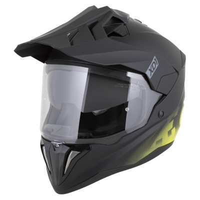 přilba XD1, ZED (černá matná/žlutá fluo) 2026