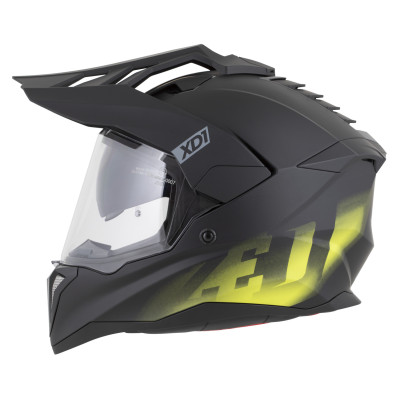 přilba XD1, ZED (černá matná/žlutá fluo) 2026