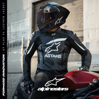 bunda GP PLUS 4, ALPINESTARS (černá/bílá) 2025