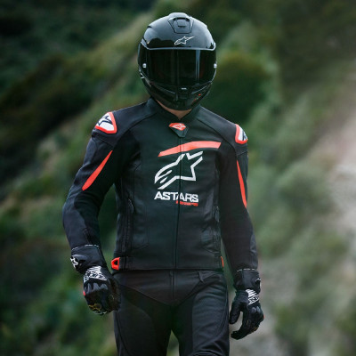bunda GP PLUS R 4 AIRFLOW, ALPINESTARS (černá/červená fluo/bílá) 2025