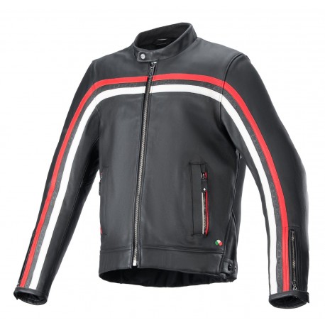 bunda DYNO, ALPINESTARS (černá/rubínová červená/béžová) 2025