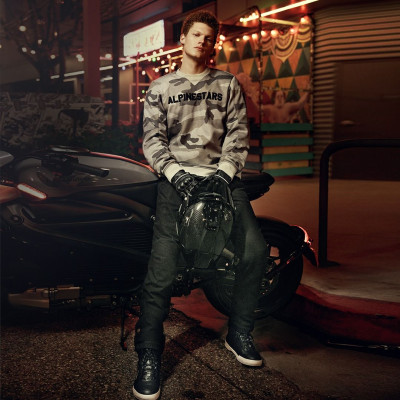 bunda LEGIT CREW FLEECE, ALPINESTARS (světle šedá camo) 2025