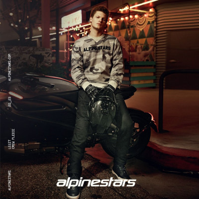 bunda LEGIT CREW FLEECE, ALPINESTARS (světle šedá camo) 2025