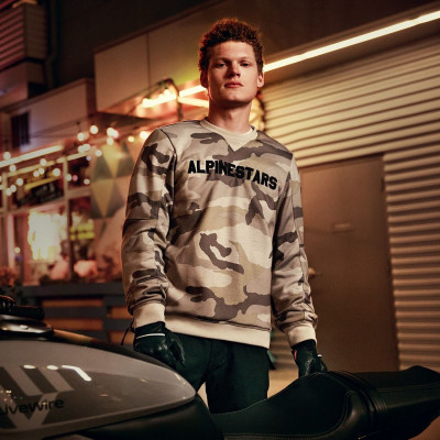 bunda LEGIT CREW FLEECE, ALPINESTARS (světle šedá camo) 2025