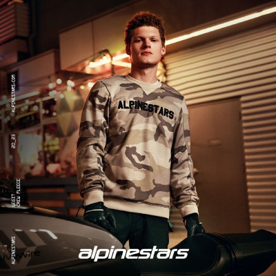 bunda LEGIT CREW FLEECE, ALPINESTARS (světle šedá camo) 2025