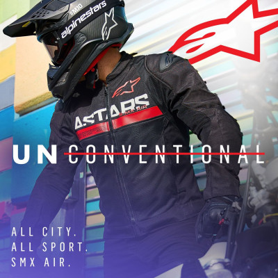 bunda SMX AIR, ALPINESTARS (černá/červená fluo) 2025