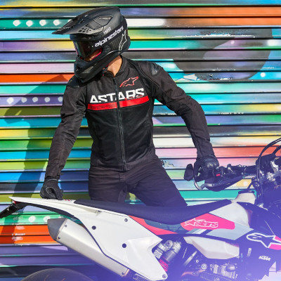 bunda SMX AIR, ALPINESTARS (černá/červená fluo) 2025