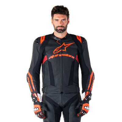 bunda MISSILE 3 IGNITION, ALPINESTARS (černá/červená fluo/tmavě červená) 2025